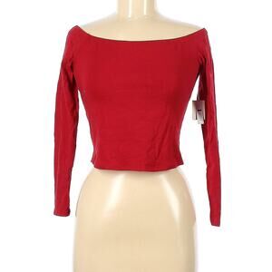 BP. Long Sleeve Top Size Medium  Red Long Sleeve Top Cropped Length NWT